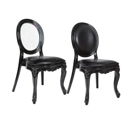 China (Other) White And Black Castle Adjustable Resin Party Dining Chairs For Wedding Reception for sale