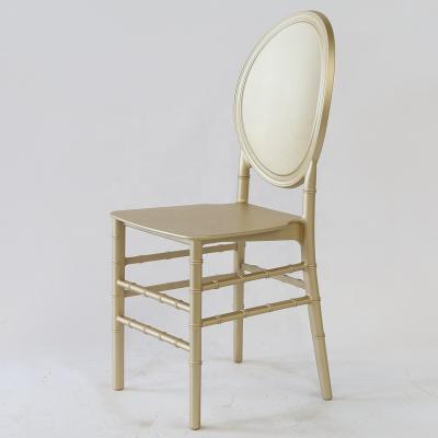 China Durable Wholesale Luxury Furniture Hotel Banquet Chairs For Wedding Event Party Gold Frame Wedding Dining Chair for sale