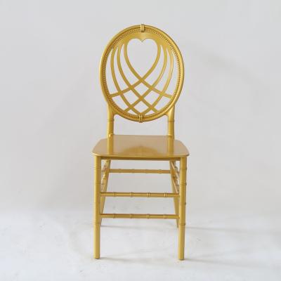 China Durable Modern Resin Gold Event Dining Chairs For Restaurant And Hotel Hall Using for sale