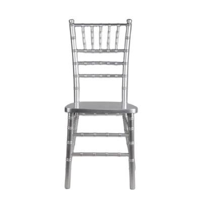 China Durable Silver Color Wooden Chiavari Wedding Chairs for sale