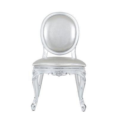 China French royal popular M Furniture Wholesale pp modern resin Louis Ghost Chair with all sliver color for sale