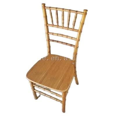 China Durable Chinese Natural Solid Wood Chiavari Event Restaurant Chair for sale