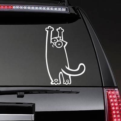 China Custom Window Sticker STICKER SIMON CAT Laptop Car Window Vinyl Decal Sticker for sale