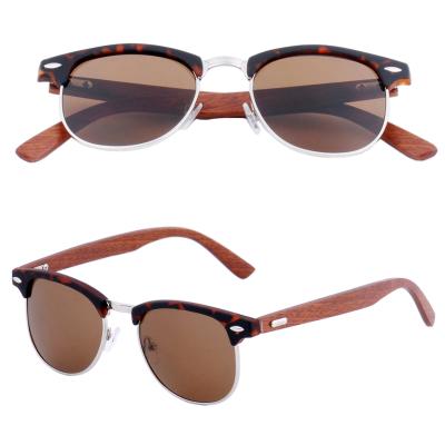 China 100% PC Handmade Bamboo Frame ZL104 Arms ZL104 Bamboo Temple UV400 Protection Two Tone Wooden Sunglasses for sale