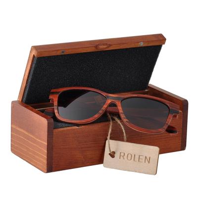 China Fashion Sunglasses HW015 Women Sandalwood Anti-broken Stylish Ultra Thin Laminate Sunglasses for sale