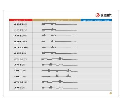 China Garment Shops WOTA 90.48 KIMINE Knitting Needle K013 Circular Knitting Machine Needle for sale