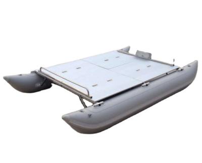 China PVC Lure Fishing PVC Inflatable Pontoon Catamaran Boat for sale