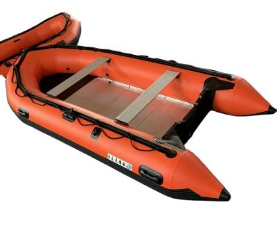 China Fishing Boat 430CM PVC Inflatable Boat With Aluminum Floor for sale