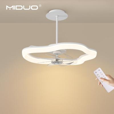 China Modern Design Transparency Decorative Acrylic Blades Fan Lighting Led Ceiling Fan Light for sale