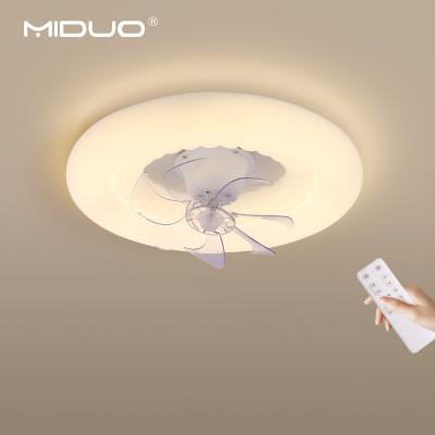 China Modern Modern Bedroom Lighting Smart Remote Control Dimmable LED Ceiling Fan Light for sale