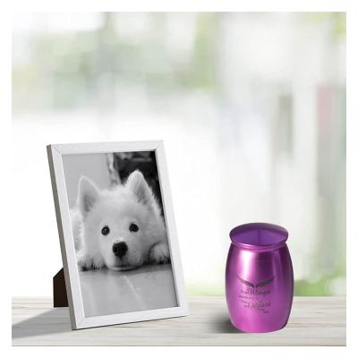 China Small Viable Pet Urns For Dog Ashes Dog Urn For Ashes Keepsake Metal Mini Pet Urns For Dogs Cats Ashes Holder for sale