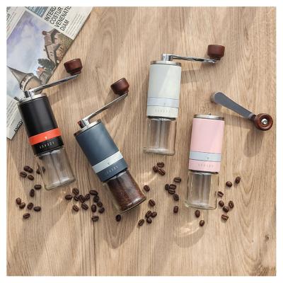 China PORTABLE Custom Small Portable Coffee Grinder for Camper Household Hand Coffee Grinder Adjustable Coffee Bean Grinder for sale