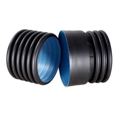 China High quality industry agriculture factory outlet HDPE 100mm corrugated pipe 1/2 with black color SN10 HDPE corrugated pipe for pipeline for sale