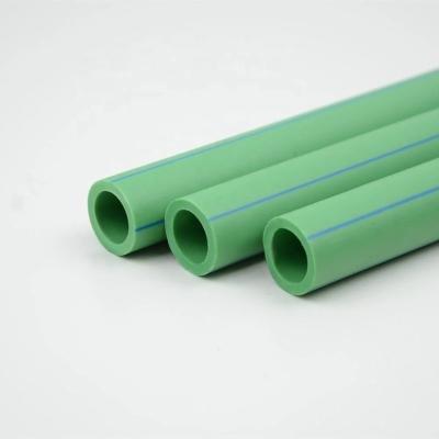 China Construction PPR Pipe For Cold Water Rigid Pipe With Blue Stripe / Hot Water Rigid Pipe With Red Stripe for sale