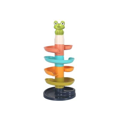 China Baby Toy Colorful Rolling Ball Tower Funny Educational Toy Table Game Safety Material Early Educational Rotation for sale