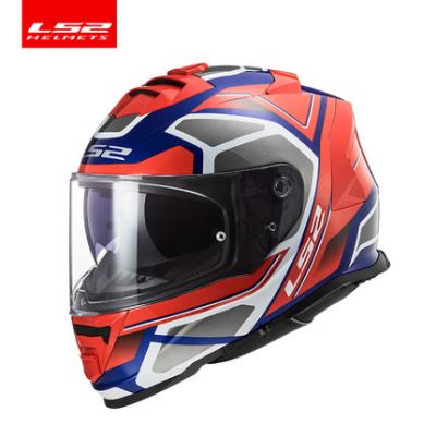 China Wholesale Road Motocycle Helmet Shell Full Face Motorcycle Helmet LS2 Double Lens High Strength For Racing Motor Motocross EEC Standard for sale