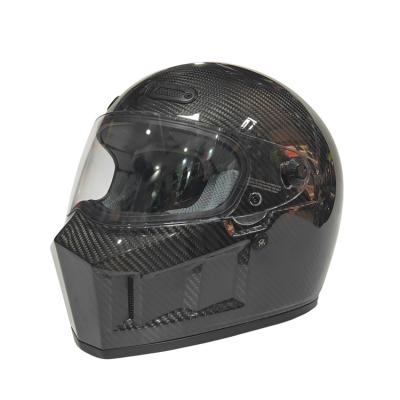 China Retro German Style Full Face Motorcycle Carbon Fiber Helmet Harley Electric Bike Safe Helmet for sale