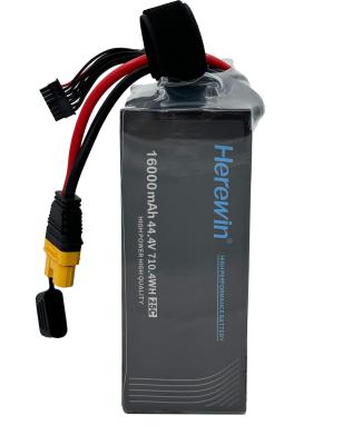 Κίνα 16000mAh 12S 44.4V 25C LiPo Poch Cell μπαταρία Herewin μπαταρία UAV προς πώληση