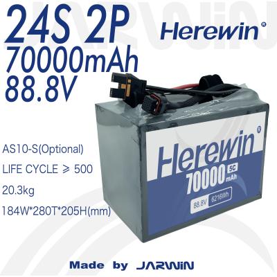 China 24S2P 88.8V 70000mAh Soft Pack Battery for Communication Port RS485 from Herewin for sale