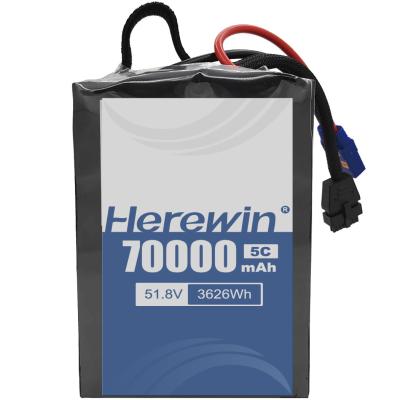 China Herewin Semi-Solid State Battery 14S2P 51.8V 70000mAh with Li-Ion Lithium and LiFePO4 Chemistries for Optimal Performance for sale