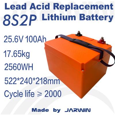 China Compact and Lightweight 25.6V 100Ah LiFePO4 Battery for Easy Installation in Various Applications for sale