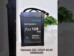 Herewin 12S 44.4V 22000mAh Lipo UAV Drone Battery 25C Soft Pack