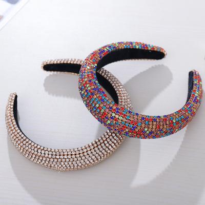 China Luxury Handmade Fashion Crystal Baroque Headband Bridal Hair Band Fashion Hair Jewelry for sale