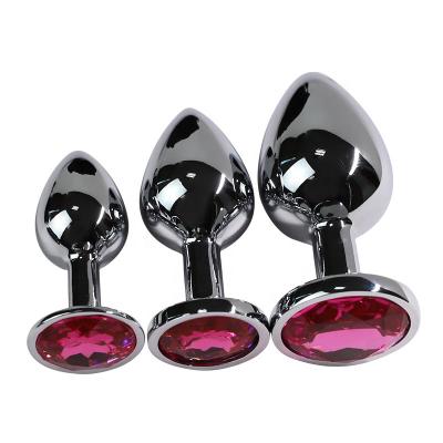 China Eco-friendly Oneai 3pcs crystal factory price set anal sex plug for couples sex toys for sale