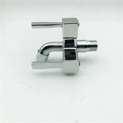 China Modern Two-way Two-handle Bib Cock For Washing Machine Kitchen Faucet Balcony Zinc Alloy Garden for sale