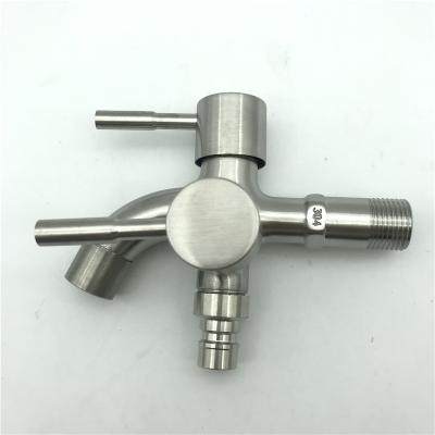 China Wholesale Modern High Quality Stainless Steel Bib Cock Quick Opening 2 Way Faucet Kitchen Bathroom for sale