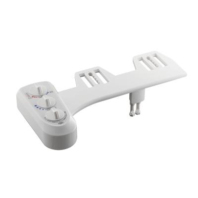 China Modern non electric new design double spout cold and hot water bidet attachment for toilet seat for sale