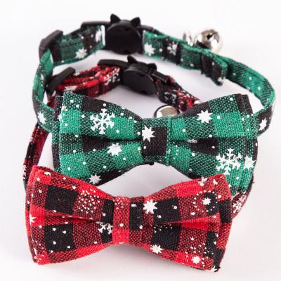 China Small Animals Christmas Pet Product Neck Collar Bow Tie For X'mas Dogs Cats for sale