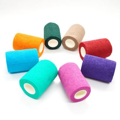 China Medical Supplies Self Adhesive Bandage Stocked Cohesive Bandage For Pet Non-staining Design for sale