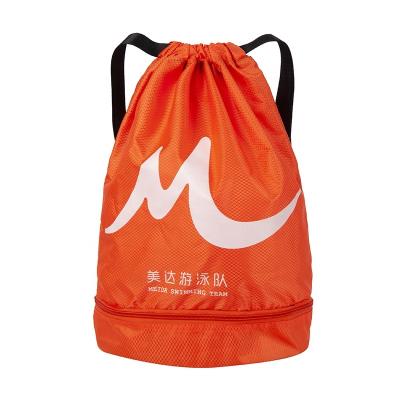 China With USB Polyester Suction String Sports Backpack Gym Bag Waterproof Custom Logo Drawstring Bags With Zipper for sale