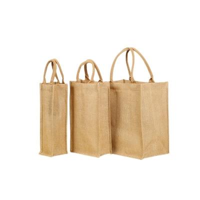 China Eco - Friendly Numbered Jute Wine Beer Bottle Gift Bags With Card Makers for sale