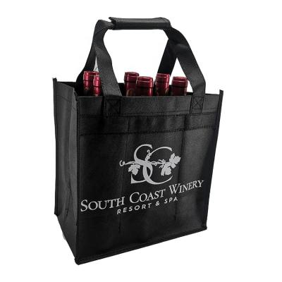 China Nonwoven OEM One Eco - Friendly Wholesale Custom Portable Wine Bag Two Four Six Bottle Wine Bags for sale