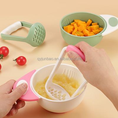 China Custom Food Grade PP Plastic Free Custom Food Grade PP Baby Food Grinder Smasher Grinder Manual Warmer Bowl OEM BPA Factory Factory Grinding Bowl Set for sale