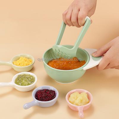 China BPA Free Fruit Bowl Plastic Crusher Grinder Tools Chopped Filter Squeezer Free Portable Baby Food Grinding Serving Feeding Supplies For Baby for sale