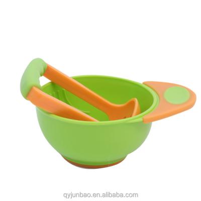 China Hot Selling Amazon BPA Free Food Grade Fresh Baby Food Chew and Serving Feeding Bowl BPA Free Plastic Baby Grinding Bowl for sale