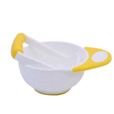 China BPA Food Grade PP BPA Vegetables Manual Grinding Dish Baby Plastic Free Fruit Free Plastic Multifunctional Food Bowl Baby Food Grinding Manufacturers for sale