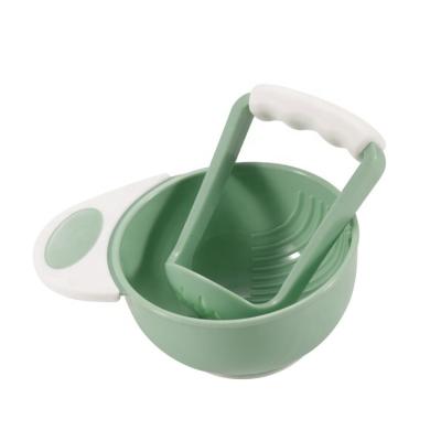 China Food Grade Plastic Multi-Function Baby Multi-Functional Baby Food Bowl Factory Grinding Free Manual Grinder Bowl Set for sale