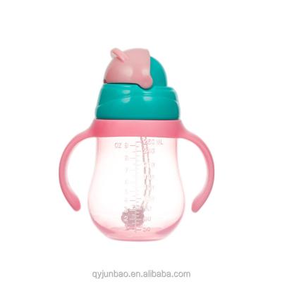 China BPA Free 11Oz 330ml Popular Hot Sale Amazon Baby Tasteless Drink Bottles Funny Plastic Kids Water Bottle With Straw for sale