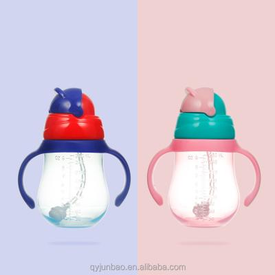 China BPA Free & Non Spill Hot Selling Factory Safe Baby Drinking Bottle With Straws 2 In 1 Sippy Cup For Kids for sale