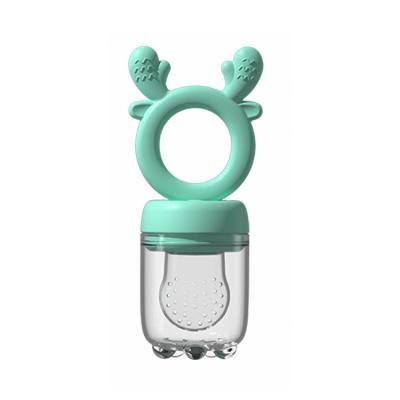 China New Design Free Cute Rattle Ring Baby Nipple Silicone Pacifier Fruit Feeder Safe Nipples From BPA Factory for sale