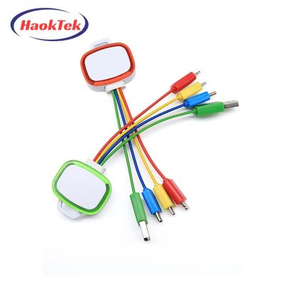 China MP3/MP4 Player HAOKTEK Logo Multi Usb Charging Light Custom Promotional Led 3 In 1 Cable Usb Data Cable for sale