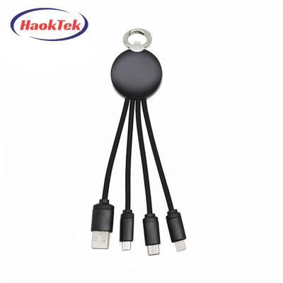 China MP3/MP4 Player HAOKTEK Customized Usb Cable Led Logo Lightweight Multi Usb Charging 3 In 1 Cable Lighting Cable for sale