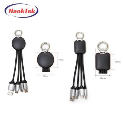 China Hottest MP3/MP4 Player HAOKTEK Usb Data Cable Universal Charging 3 In 1 Cable For Multiple Devices Charging for sale