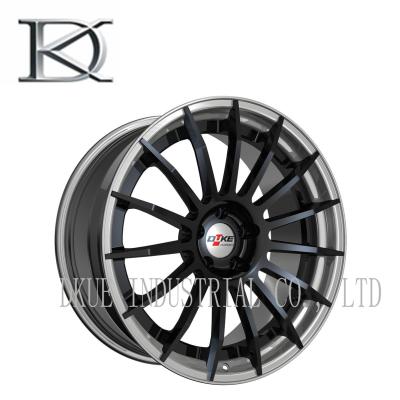 China Forged Black Racing Wheels 18 Inch Chrome Rims Reduce Fuel Consumption for sale