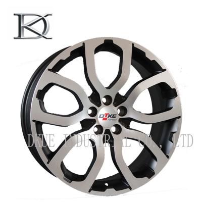 China 14 Inch - 17 Inch Gloss Black Cast Alloy Wheels Alloy Rims With Red Lip for sale