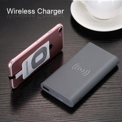 China Hot Selling Portable 8000mAh Power Bank Mobile Phone QI Wireless Charger For Mobile Phone With Customized Logo for sale